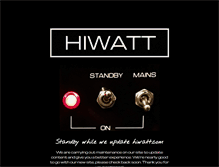Tablet Screenshot of hiwatt.com